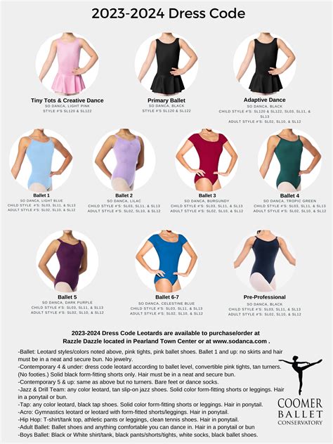 Dress Code — Coomer Ballet Conservatory