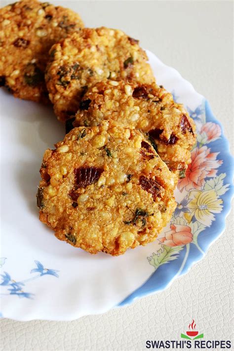 Dal Vada Recipe (Lentil Fritters) - Swasthi's Recipes