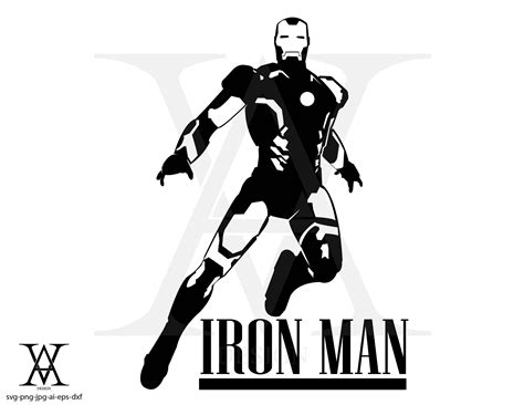 Iron Man Alphabet font Cuttable Design SVG PNG DXF & eps Designs Cameo File Silhouette Craft ...