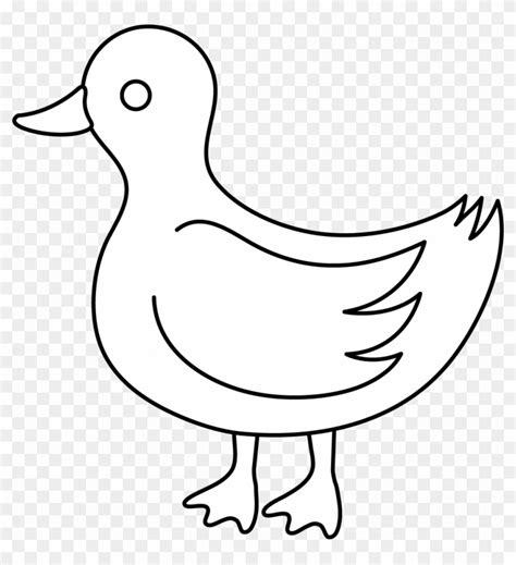 Duck Clipart Black And White