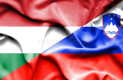 Slovenia and Hungary. the Slovenian and Hungarian Flags. Official ...