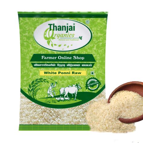 Buy Organic Ponni Raw Rice Online Thanjai Thanjai Organics