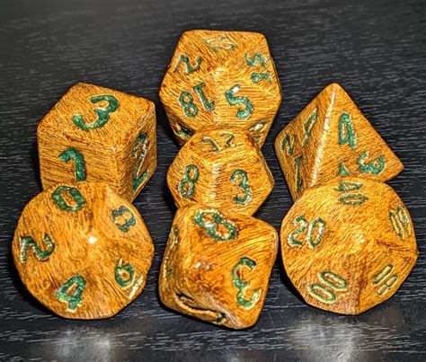 Wood Grain DnD Dice Sets - D20 D12 D10 D% D8 D6 D4 - Custom Orders ...