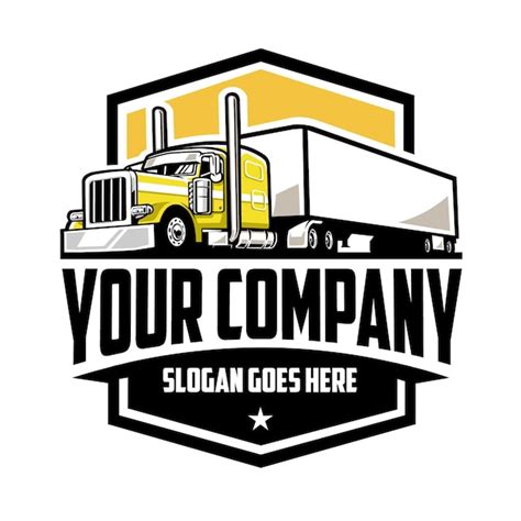 Premium Vector | Trucking company logo emblem badge vector isolated ...