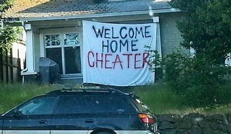 Brilliant Ads on LinkedIn: ‘Welcome home cheater' sign spotted in Washington. | 72 comments