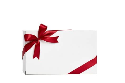 A Festive Gift Box with Red Ribbon