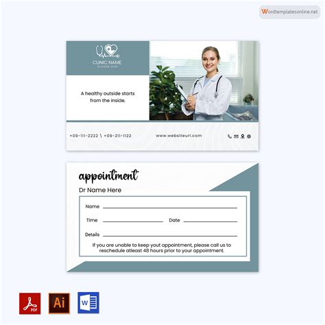 Free Appointment Card Templates (Word | PSD | AI)