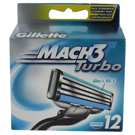 Mach3 Turbo Razor Blade by Gillette for Men - 12 Count Razor Blade - Walmart.com - Walmart.com