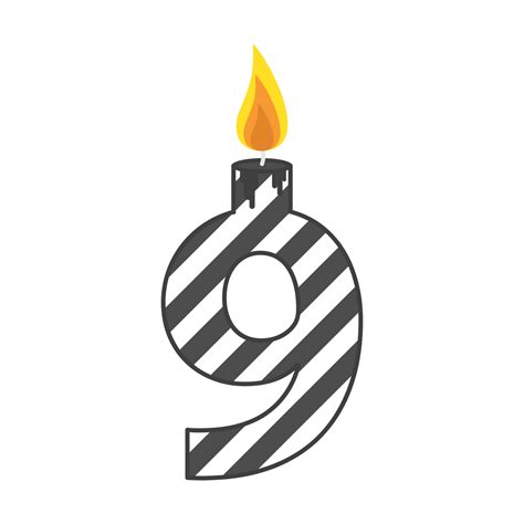 Birthday candle number flat illustration 4942401 Vector Art at Vecteezy