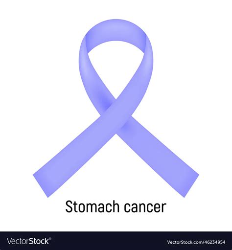 Cancer ribbon stomach Royalty Free Vector Image