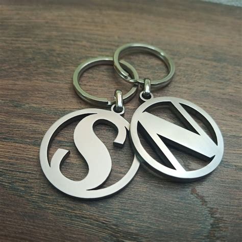 Initial Keychain - Etsy