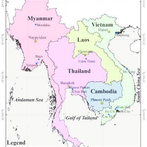 Map showing GDP in the countries of the Indochinese Peninsula. | Download Scientific Diagram