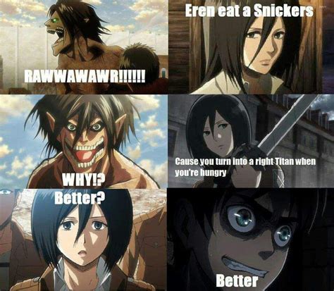 10 Meme Mikasa Bucin Banget sama Eren Attack on Titan, Kocak