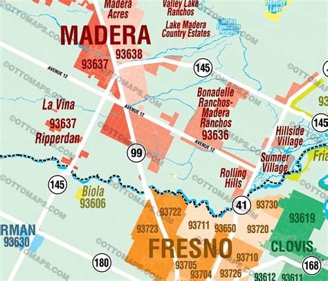 Madera County Zip Code Map California Otto Maps | Porn Sex Picture