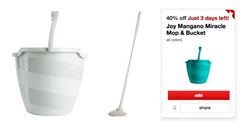 Target Clearance: Joy Mangano Miracle Mop & Bucket Possibly Only $5.24 Each