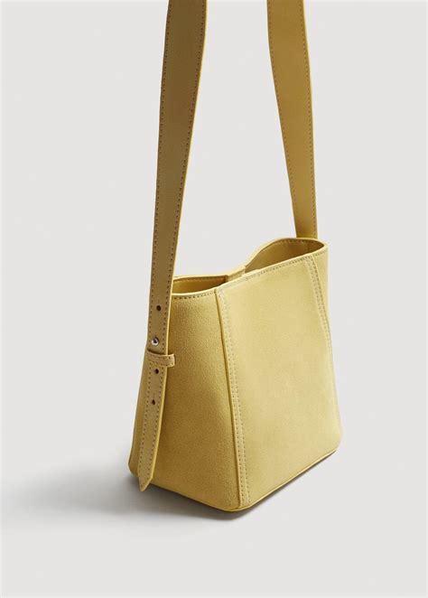 Mango Leather Bag Mch in Yellow - Lyst