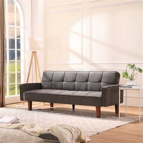 Sofa Sleeper, SEGMART Modern Fabric Sofa Bed with Armrest, Convertible ...