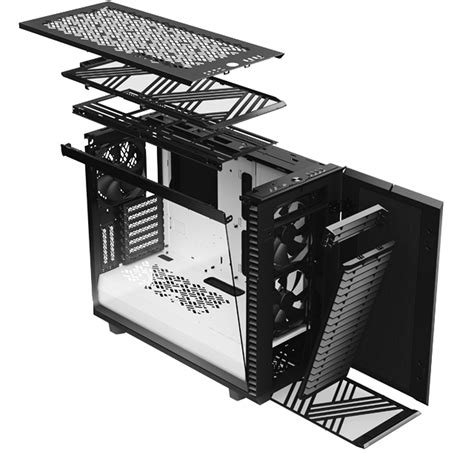 Fractal Design Define 7 Black & White Brushed Aluminum / Steel E-ATX ...