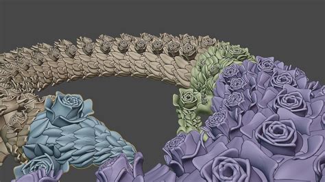 ARTICULATED ROSE DRAGON 3D model 3D printable | CGTrader