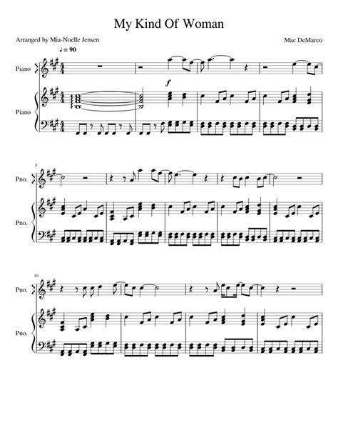 My Kind Of Woman - Mac DeMarco Sheet music for Piano (Solo) | Musescore.com