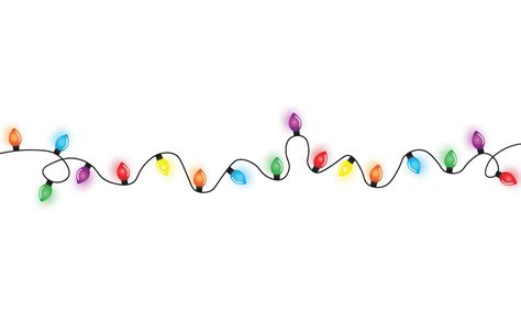 Christmas lights string isolated on white background vector 9469277 Vector Art at Vecteezy