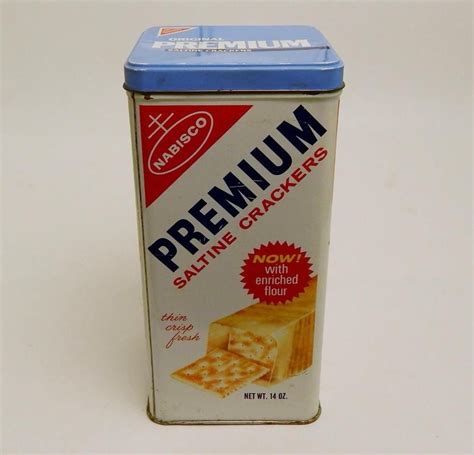 Vintage NABISCO PREMIUM SALTINES CRACKERS TIN 1969 No Bar Code #Nabisco ...