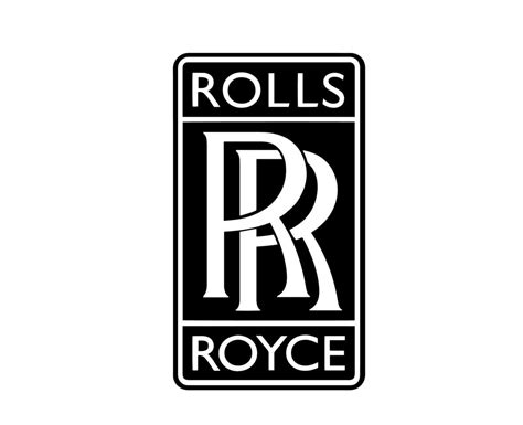 Rolls Royce Brand Logo Symbol Black And White Design British Car ...