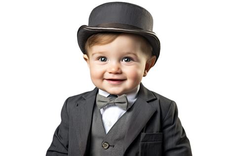 AI generated Baby Boy in a Little Gentleman's Suit on Transparent ...