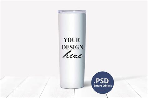 Skinny Tumbler mockup, Minimalist 20oz tumbler mockup PSD