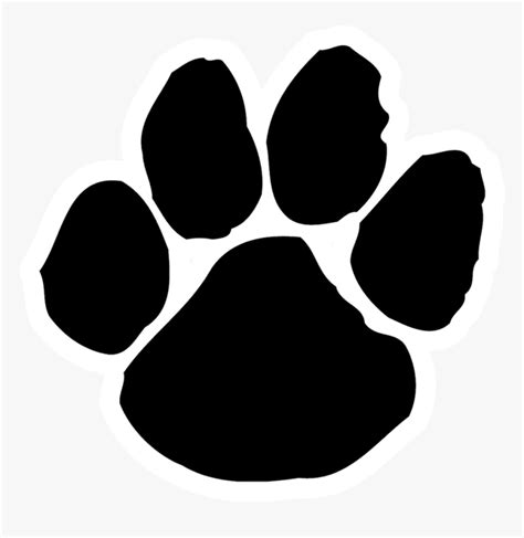 Panther Paw Print Clip Art Free - Rectangle Circle