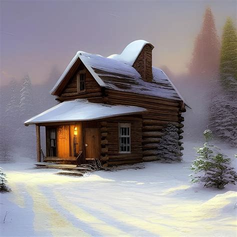 Old Abandoned Cabin in the Snowy Forest Digital Art by Derek Tanner ...