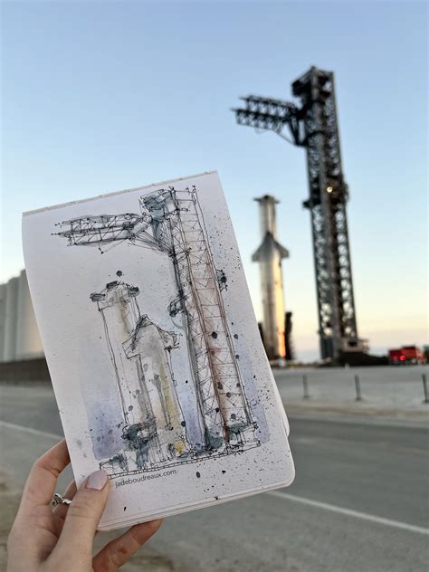 Sketching SN20 on-site at Starbase : r/SpaceXLounge