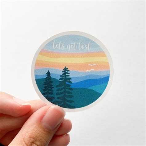 Let's Get Lost Sticker Adventure Sticker Hiking | Etsy