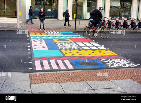 Colourful Crossings. Multicoloured pedestrian crossing by Camille Stock ...