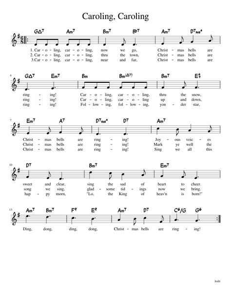 Caroling, Caroling Sheet music for Piano | Download free in PDF or MIDI | Musescore.com