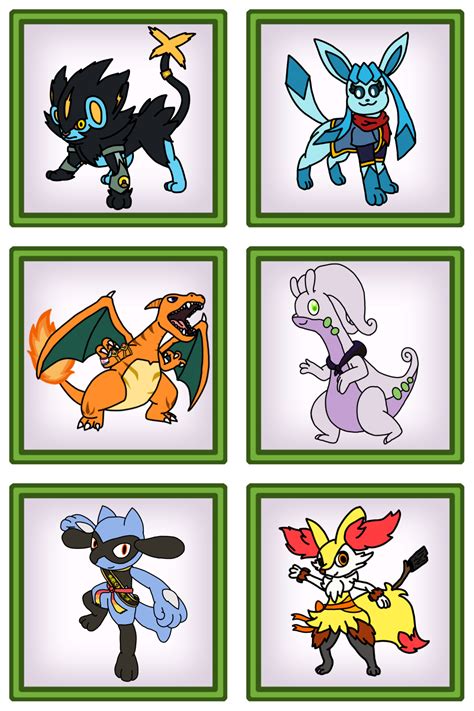 Pokemon Characters - Group 1 by LexTheDeviant369 on DeviantArt