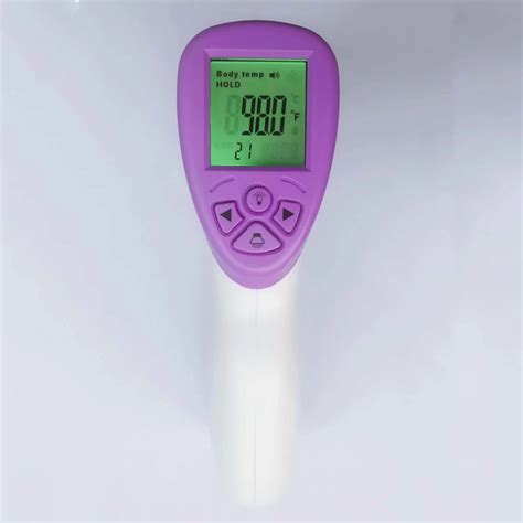 Purple Color Temperature Body Measurement Medical Instrument Non-Contact Infrared Thermometer