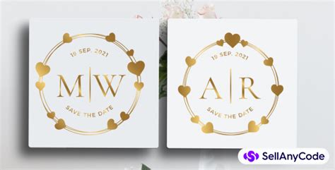 Wedding Heart Logo Templates Source Code - SellAnyCode