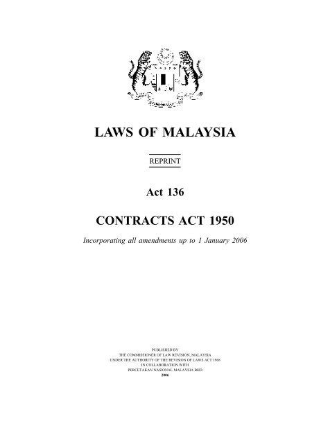 Contract Act 1950 Malaysia