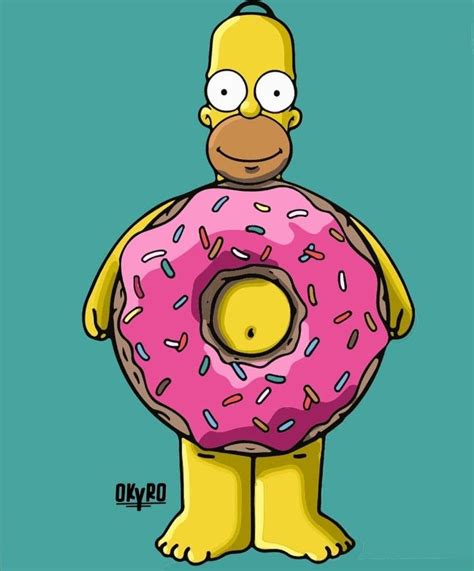 Homer Donut, The Simpsons | Dibujos de los simpson, Fondos de los ...