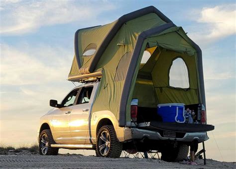 This Inflatable Rooftop Tent Turns Your Truck into a Camper | WERD | Truck tent, Roof top tent ...