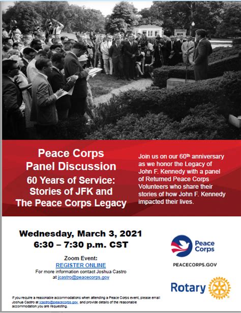 Peace Corps Week Event - Stories of JFK and the Peace Corps Legacy ...