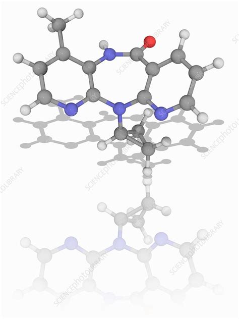 Nevirapine drug molecule - Stock Image - F016/9911 - Science Photo Library