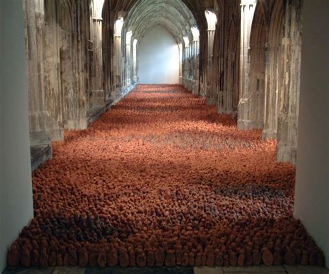 FIELD FOR THE BRITISH ISLES, 1993 Antony Gormley Gloucester Cathedral ...