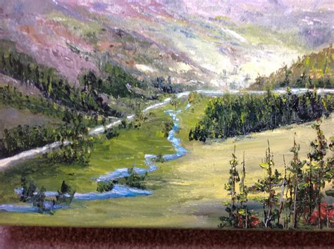 Mountain Landscape, Mountain Valley Painting, Canvas Painting, Large Oil Painting, Colorado scenery