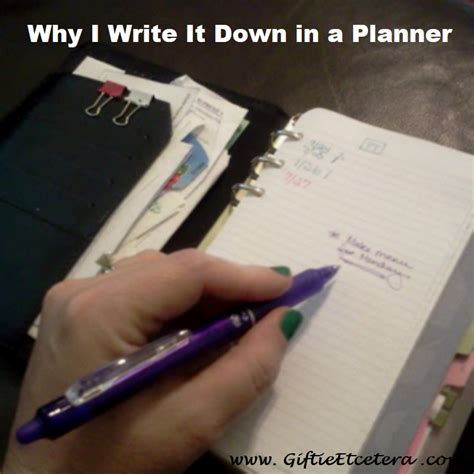 Why I Write It Down | Giftie Etcetera: Why I Write It Down