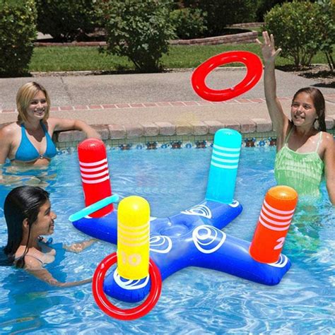 Inflatable Ring Toss Pool Party Toys for Kids and Adults Floating ...