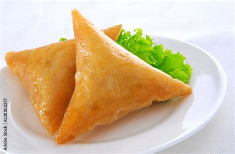 Samosa, Sambusa, Samboksa with a savory filling of chicken, mince ...