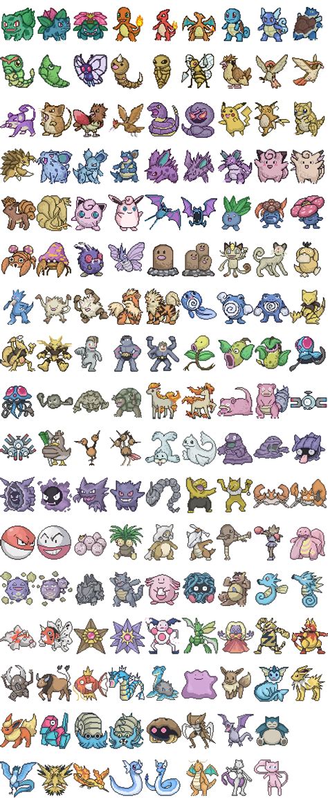 Pixel Art: Kanto Pokemons by BTudor on DeviantArt