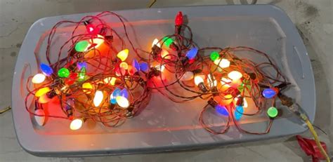 VINTAGE OUTDOOR CHRISTMAS Lights C-9 Multiple Strands Color Lights 5 ...